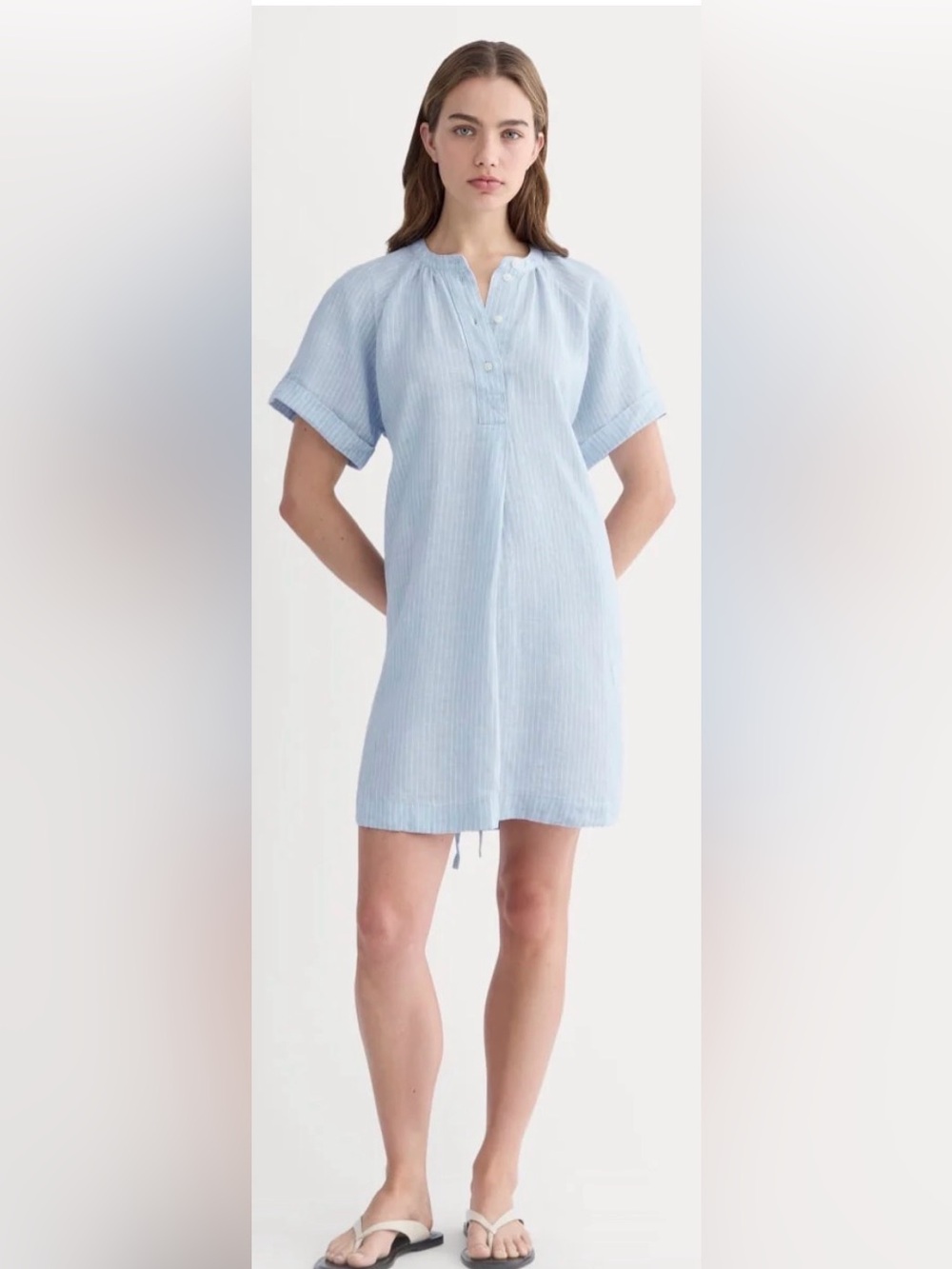 Everlane The Popover Dress in Linen